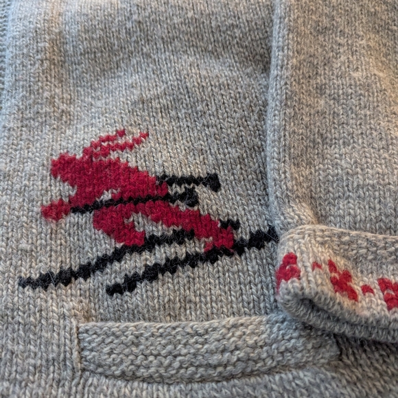 Eddie Bauer Legends lined zip up sweater with skiers xl - Picture 12 of 13